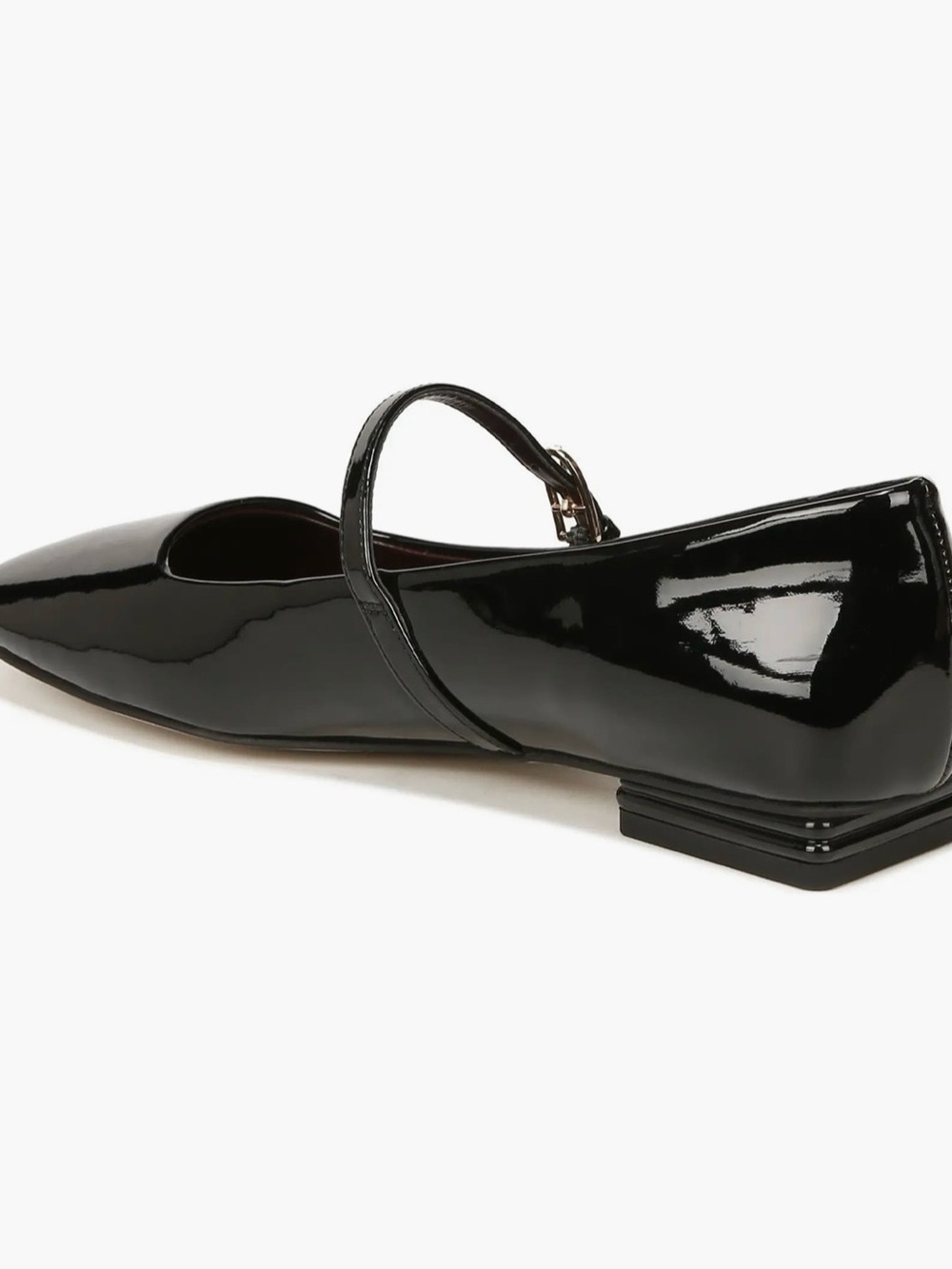 Franco Sarto Tinsley Square Toe Black Patent Mary Jane Flats - Picture 7 of 10